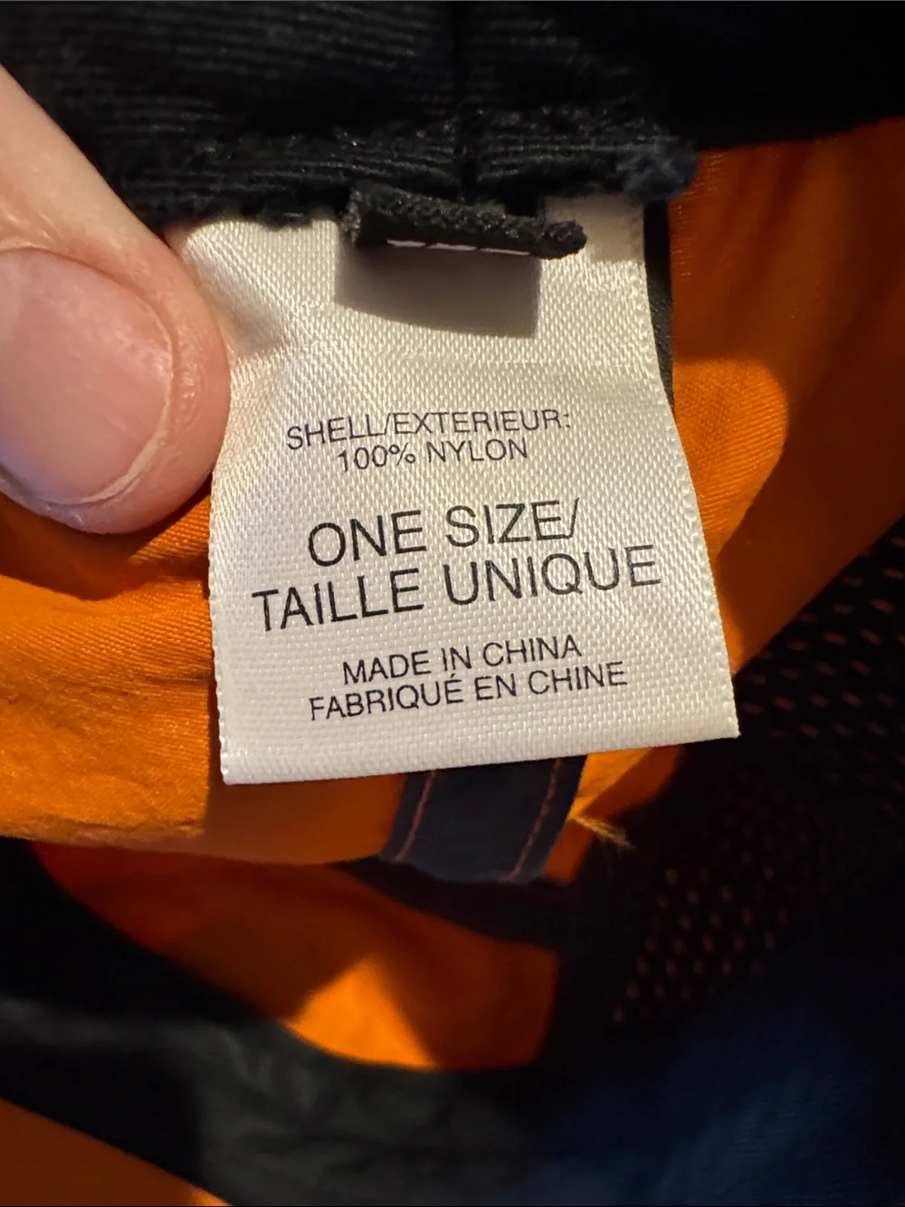 The North Face Orange Men's Trail Hat with Black Logo